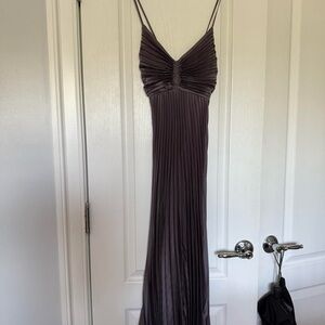 Banana Republic Dusty Purple Pleated Maxi Dress